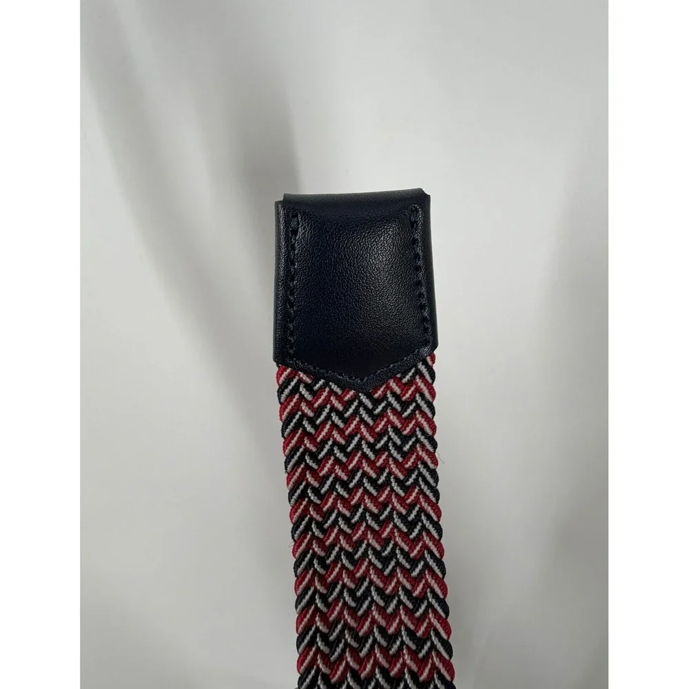 Callaway Golf On Par Stretch Belt Braided Burgundy Navy Matte Men Size L(38-40)